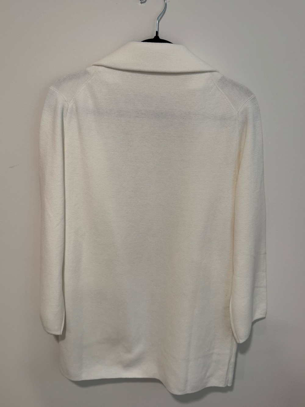 Quince 100% Organic Cotton Knit Blazer in Ivory White - Picture 4 of 6